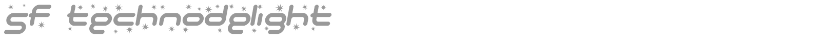 SF Technodelight font preview